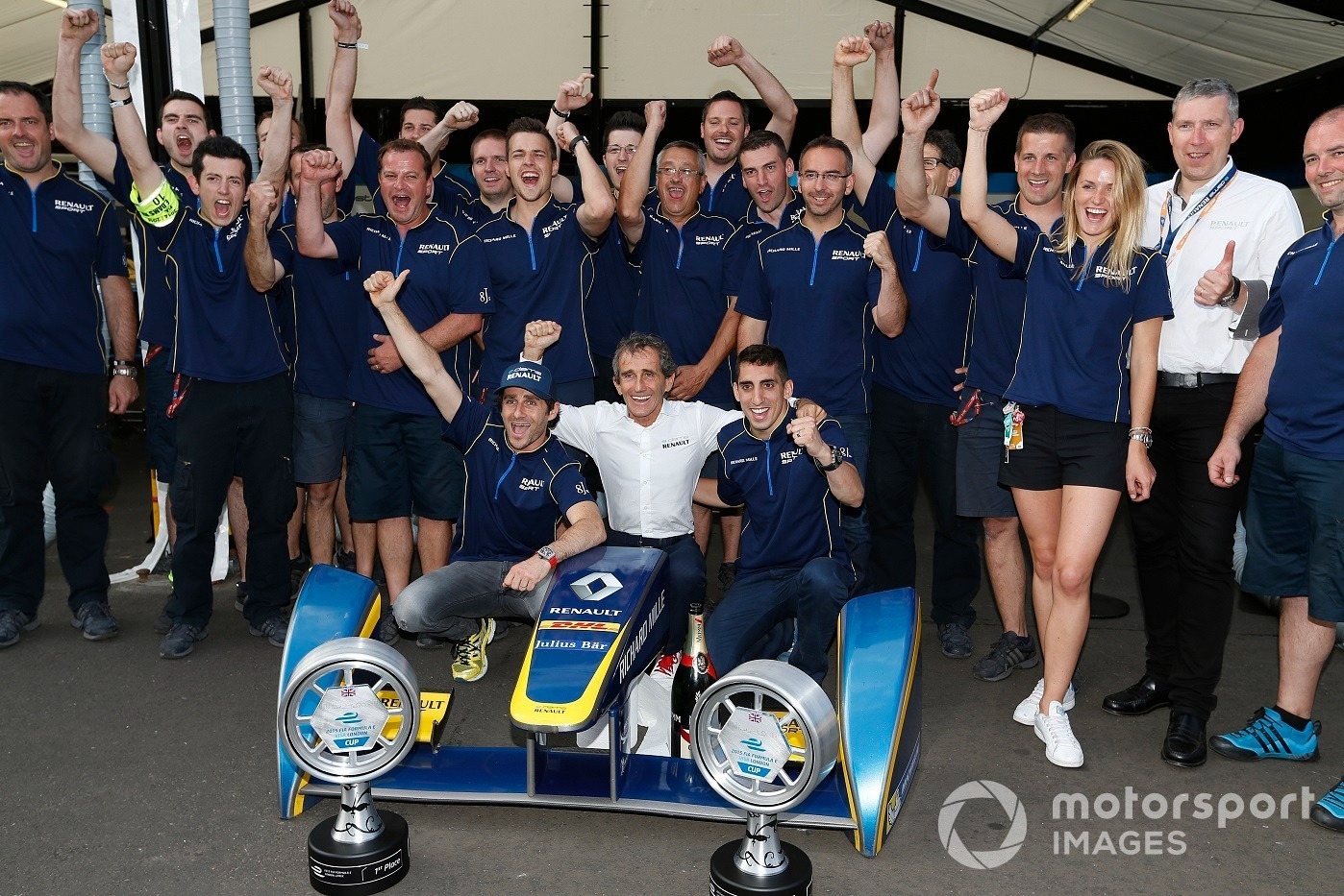 Sebastian Buemi and the e.dams Renault team