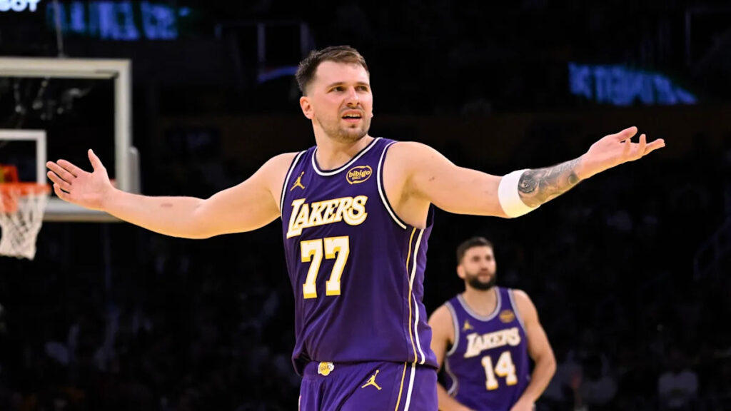 Luka Doncic calls out Lakers’ NBA Cup court as ‘slippery’ and ‘dangerous’ Luka Doncic calls out Lakers’ NBA Cup court as ‘slippery’ and ‘dangerous’