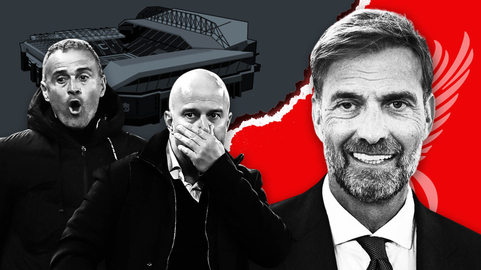 Liverpool could turn to Jurgen Klopp to save season if Arne Slot sacked with Luis Enrique Reds’ long-term manager target