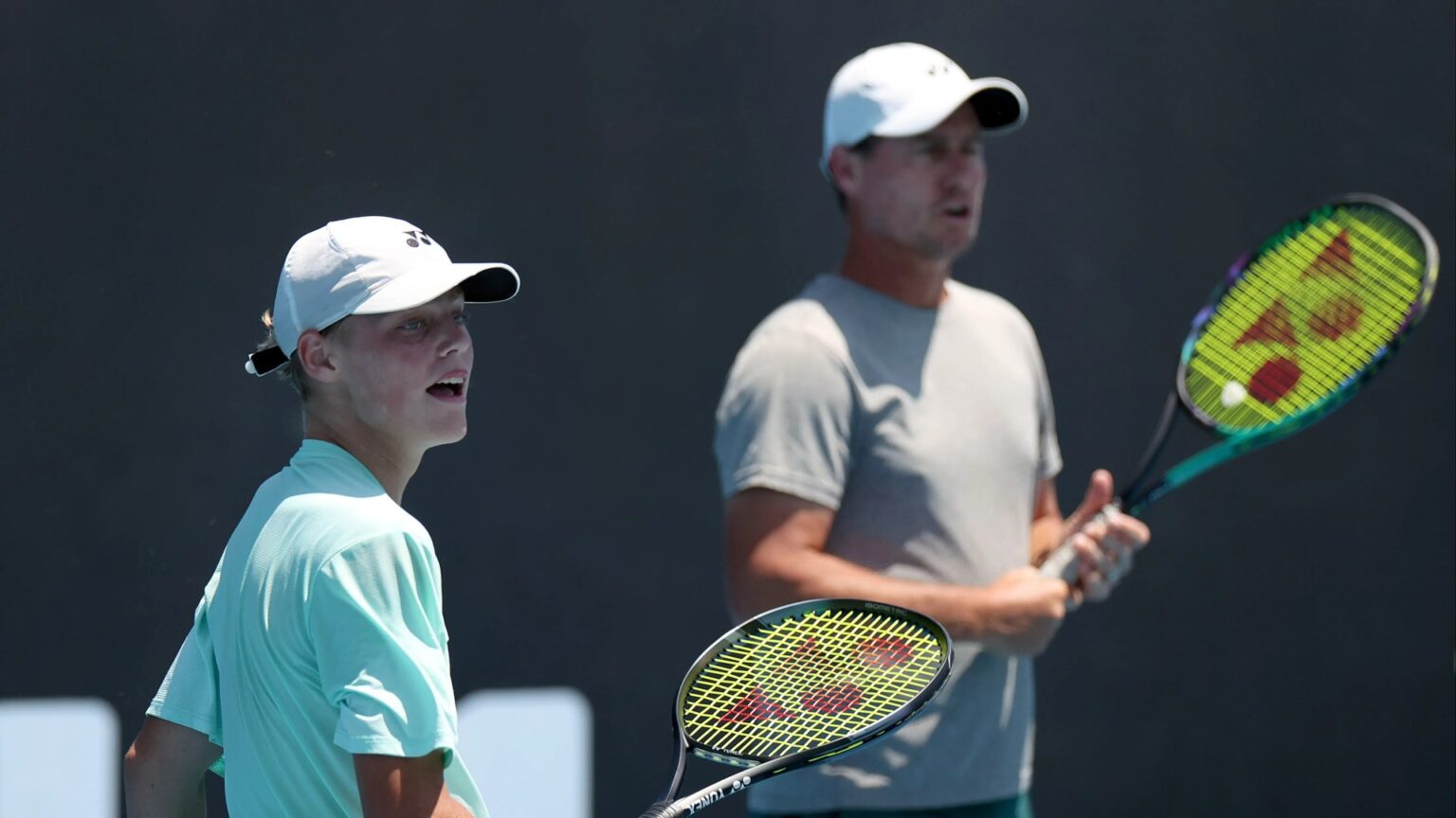 Tennis legend and former Wimbledon champ, 44, makes shock return to sport and WINS alongside his son