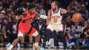 Knicks improve to 10-1 at home with 116-94 win over Raptors