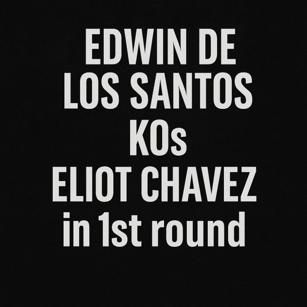 Boxing Results: Edwin De Los Santos Scores 1st-Round KO in Santo Domingo