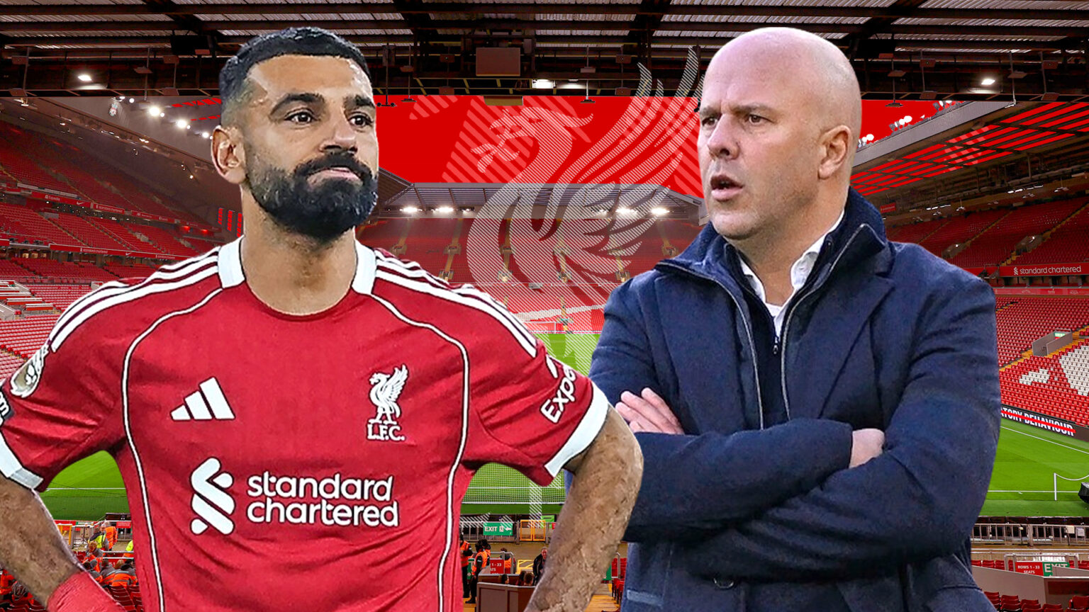 Mo Salah BACK in Liverpool squad for Brighton clash after holding showdown talks with Arne Slot at training ground