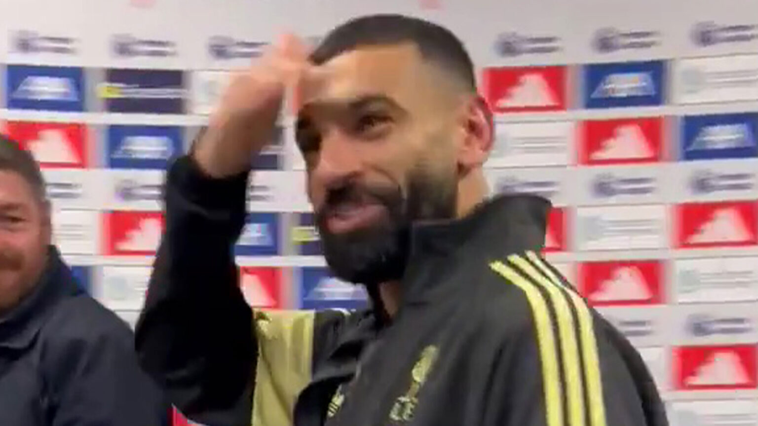 Mo Salah shares joke with media as he’s last to leave pitch after making Liverpool return in win over Brighton