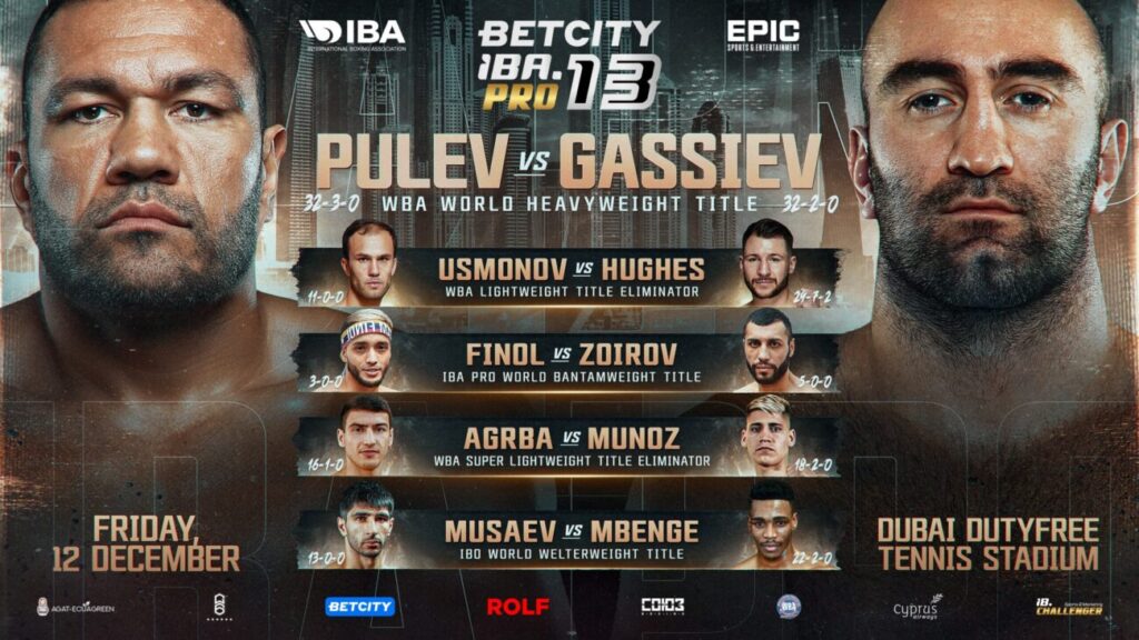Kubrat Pulev vs  Murat Gassiev on December 12 in Dubai