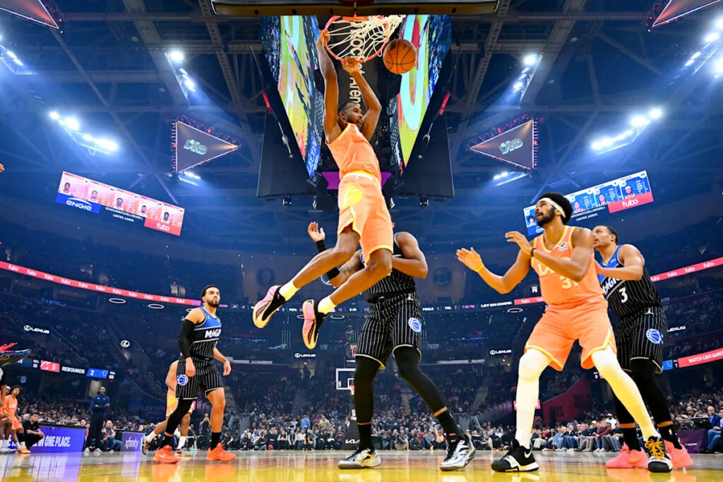 Cavs forward Evan Mobley sidelined with left calf strain to be re-evaluated in 1-3 weeks