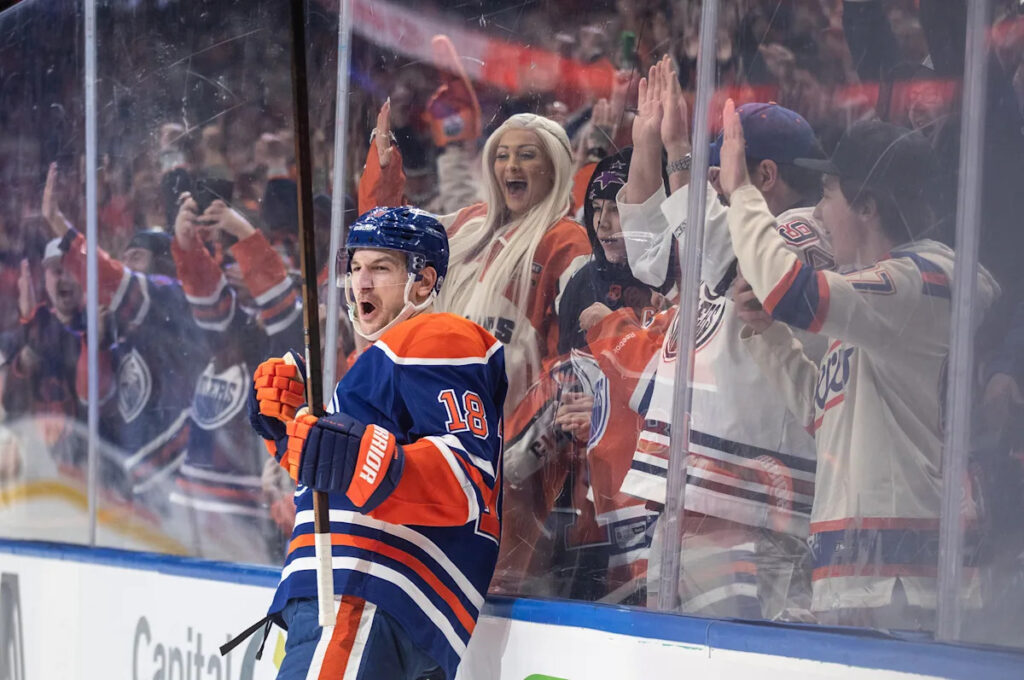 Oilers rally from 3-goal deficit in the third period to stun Sharks in overtime 4-3