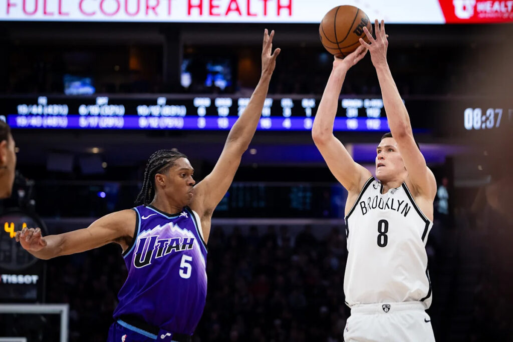 Egor Demin sets NBA rookie 3-point record as Nets snap 7-game skid with 109-99 win over Jazz