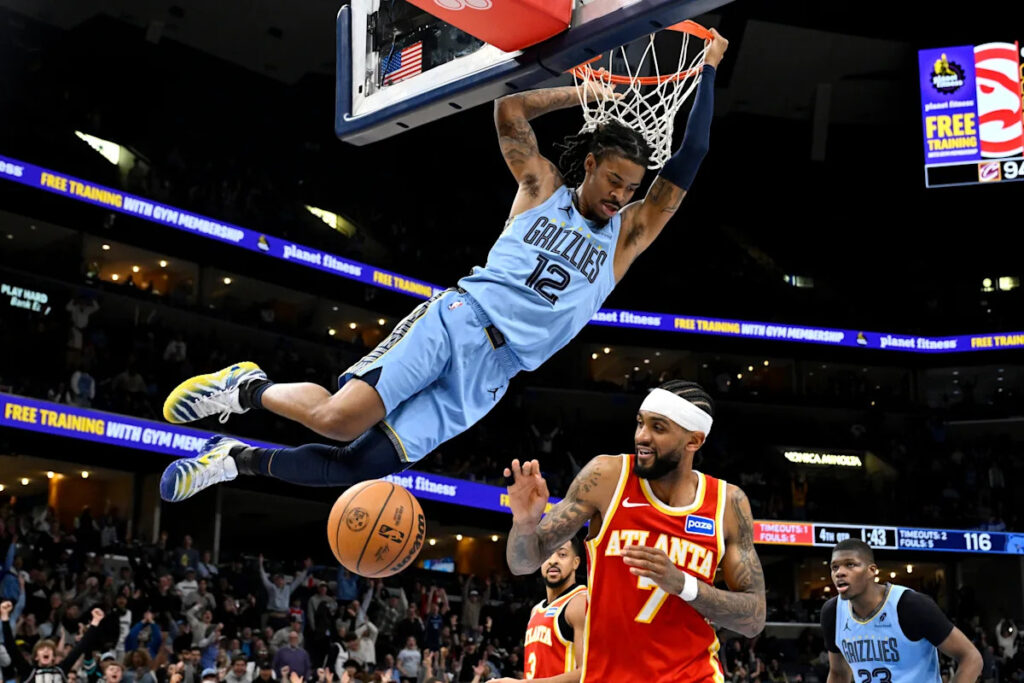 Grizzlies’ Morant has UCL sprain and will be re-evaluated in about three weeks