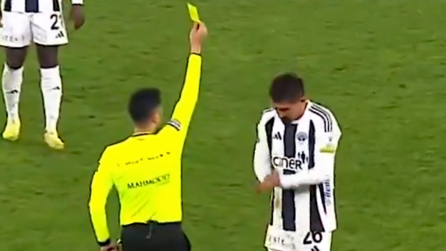 Watch bizarre moment ex-Champions League star is sent off after getting two yellow cards in less than a SECOND