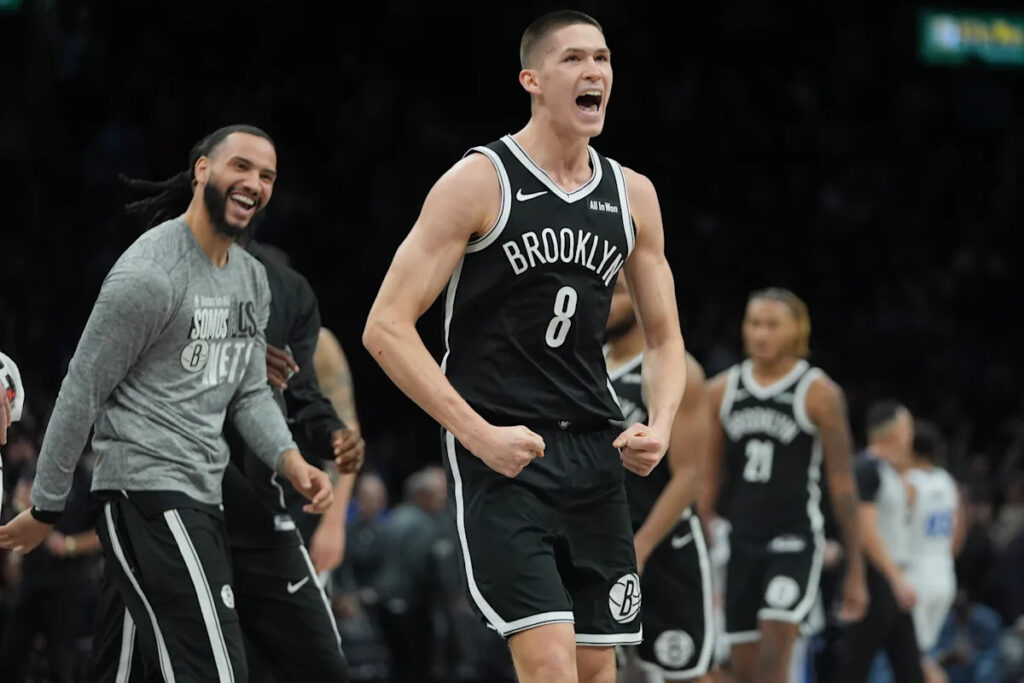 Nets guard Egor Demin sets NBA rookie record with a 3-pointer in 34th straight game