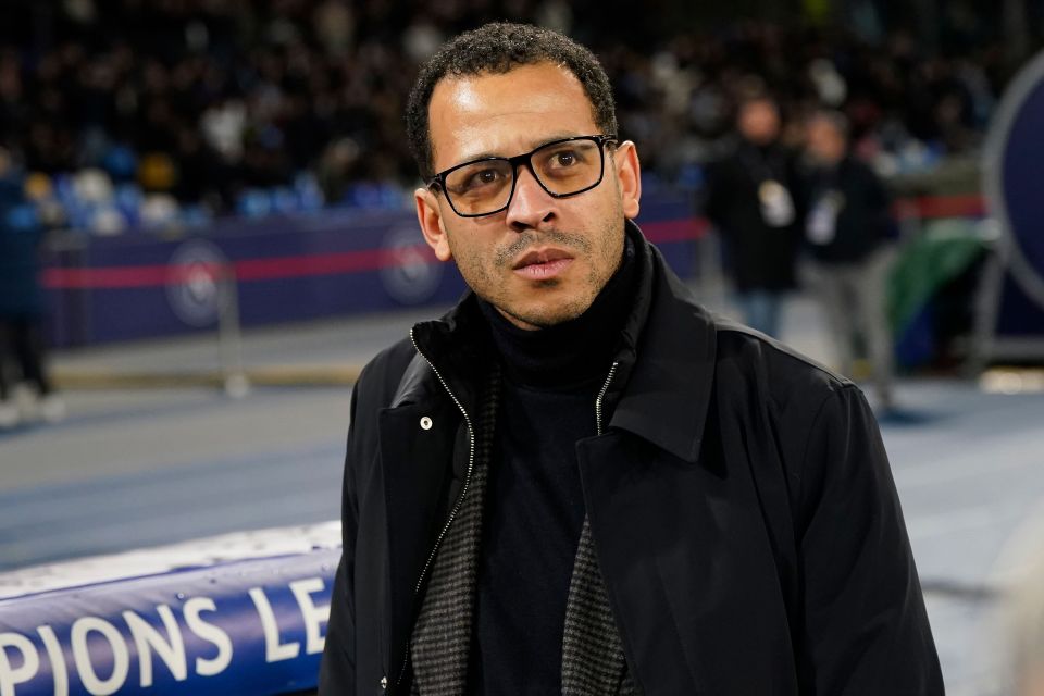 Liam Rosenior, Head Coach of Chelsea FC, stands during the UEFA Champions League match.