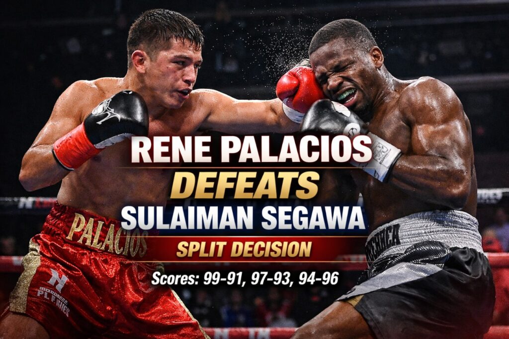 Boxing Results: Rene Palacios edges Sulaiman Segawa by split decision
