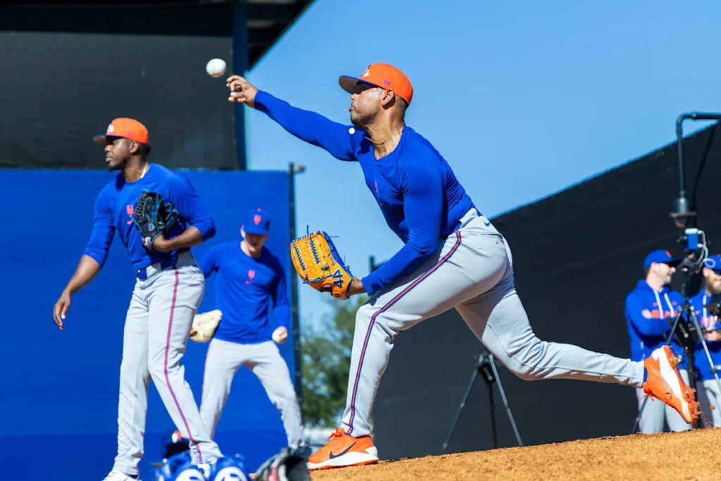Freddy Peralta’s Mets acclimation takes its first spring training step