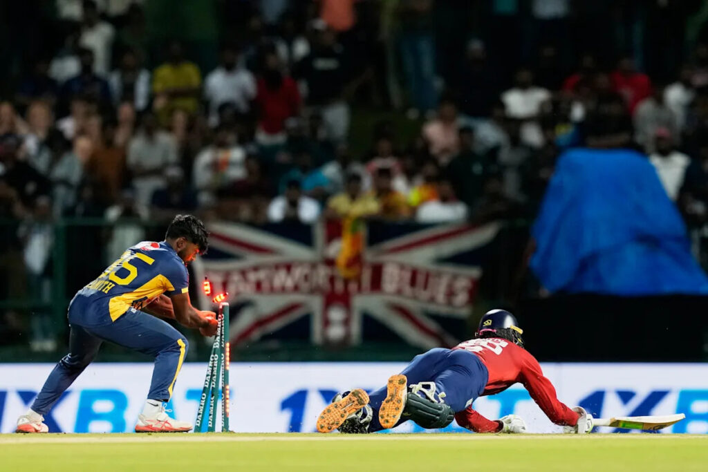England wins rain-hit 2nd T20 against Sri Lanka by 6 wickets to clinch series ahead of World Cup
