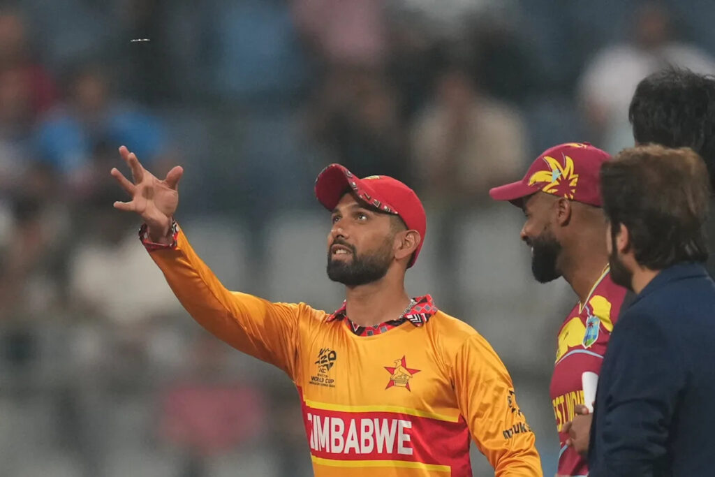 Zimbabwe wins toss and opts to bowl against West Indies in Super 8s at the T20 World Cup