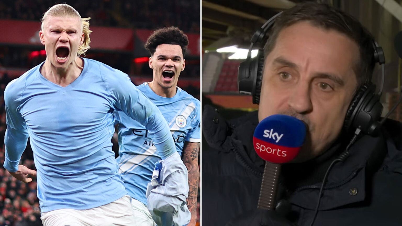 ‘It’s bedlam out there’ – Gary Neville changes tune on Premier League title race after late Liverpool vs Man City drama
