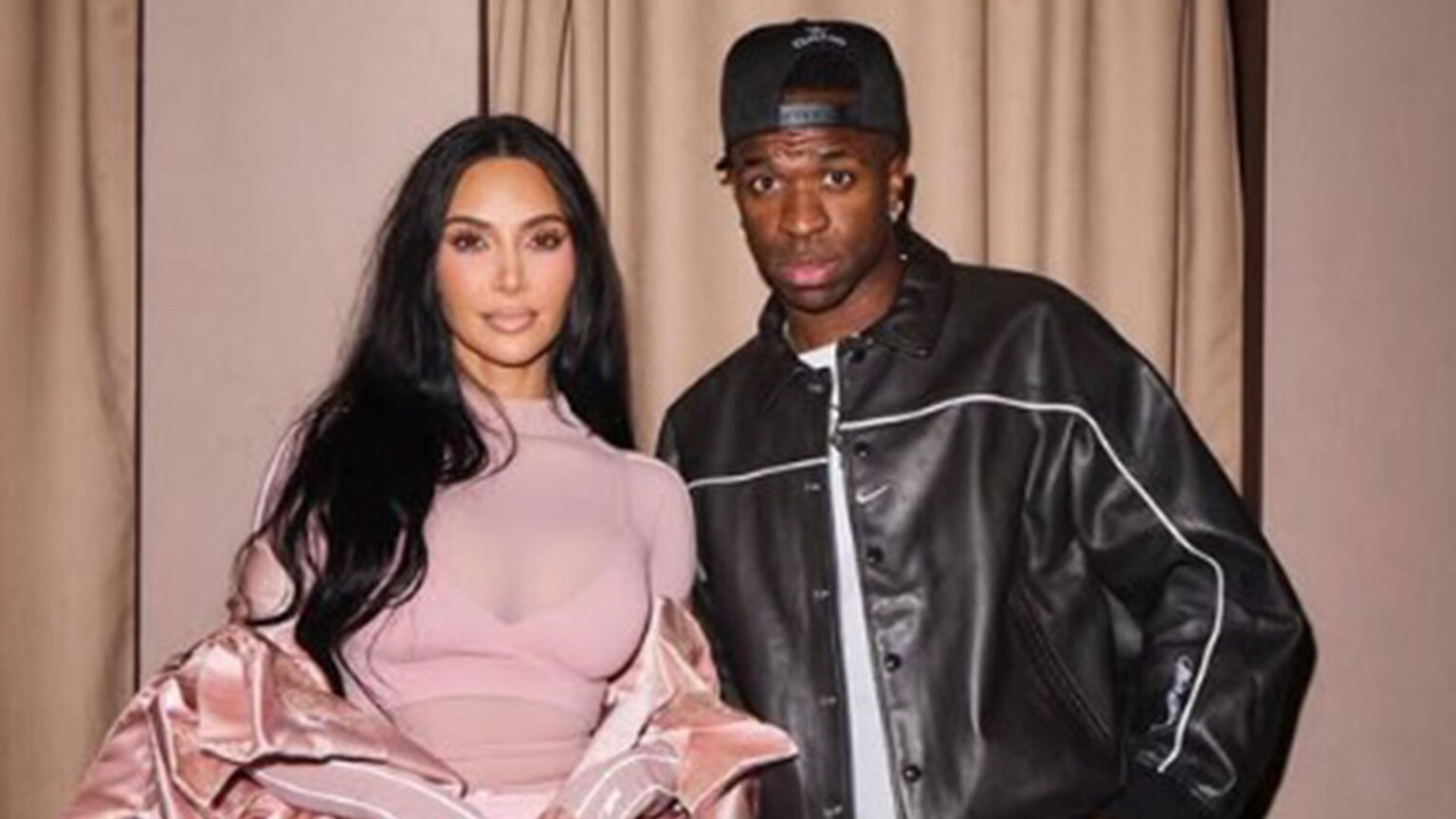 Real Madrid star Vinicius Jr hangs out with Lewis Hamilton’s girlfriend Kim Kardashian at star-studded Paris bash