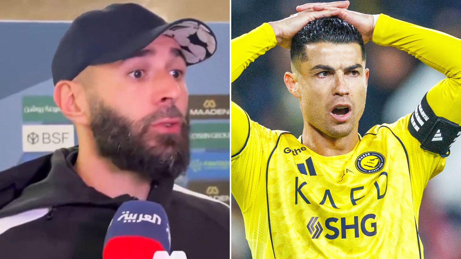 Benzema bags hat-trick and clashes with reporter in first game since transfer that ‘made Cristiano Ronaldo go on strike’