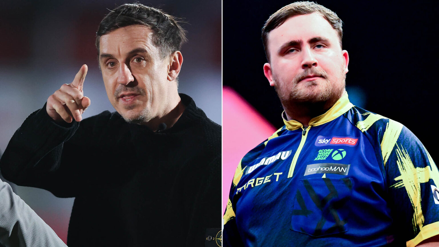 Gary Neville aims cheeky dig at Premier League Darts live on Sky Sports during Arsenal vs Chelsea