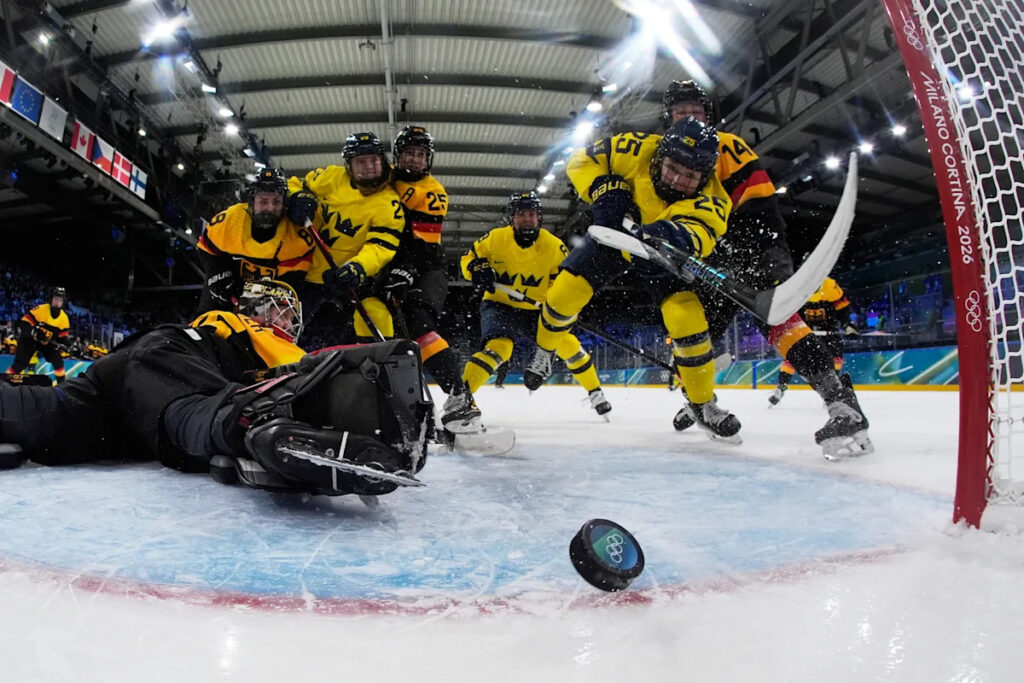 Sweden beats Germany 4-1 in opening game of Olympic women’s hockey tournament