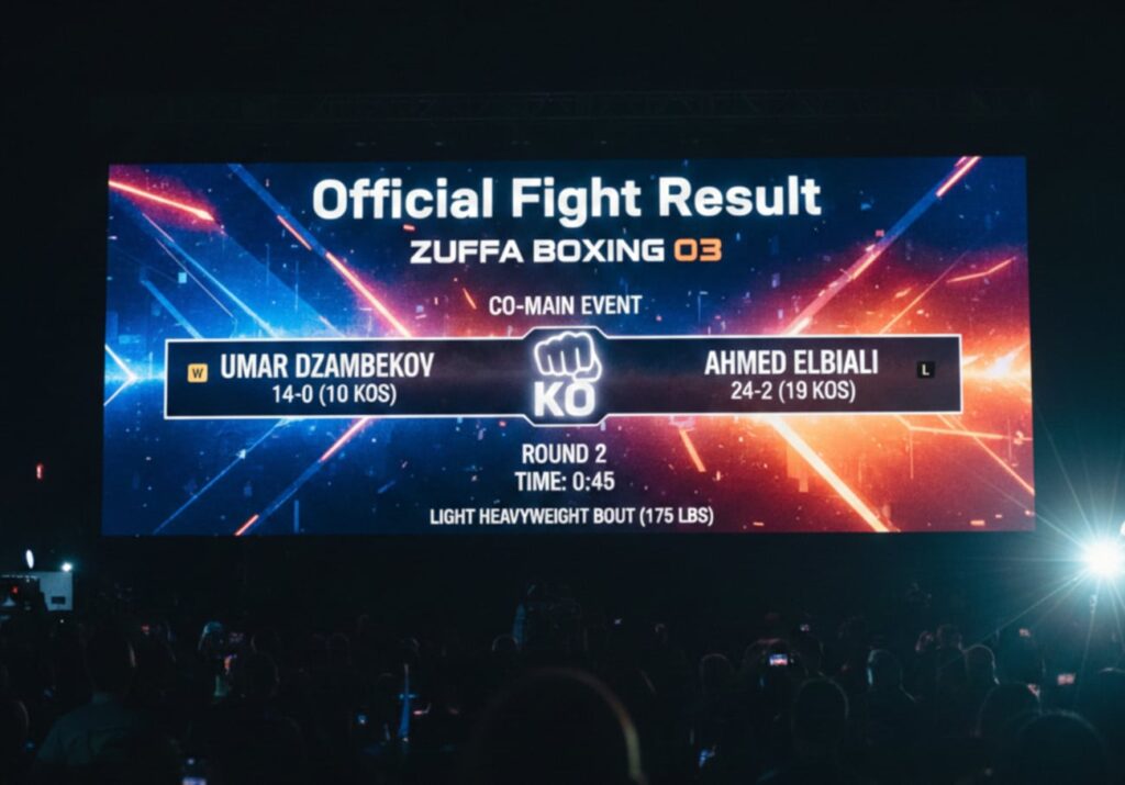 Umar Dzambekov knocks out Ahmed Elbiali in Round 2