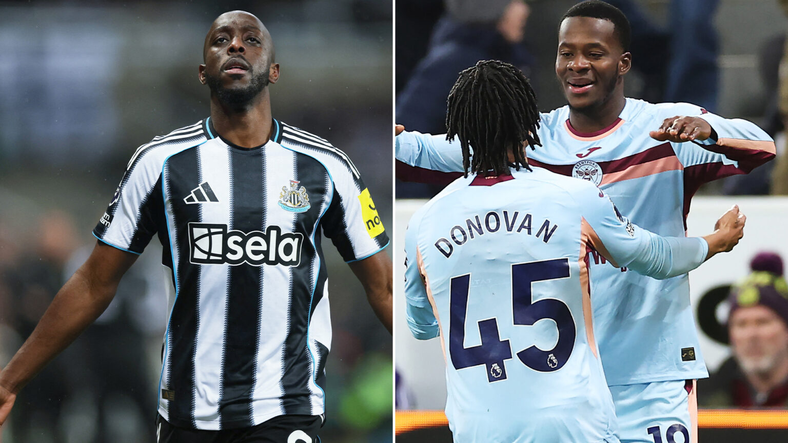 Yoane Wissa watches on as £40million replacement Dango Ouattara scores the winner at St James’