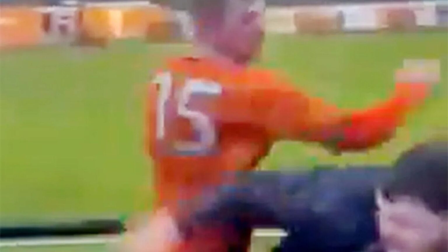 Moment non-league footballer launches into Eric Cantona-style attack on rival fans who ‘abused his mum’