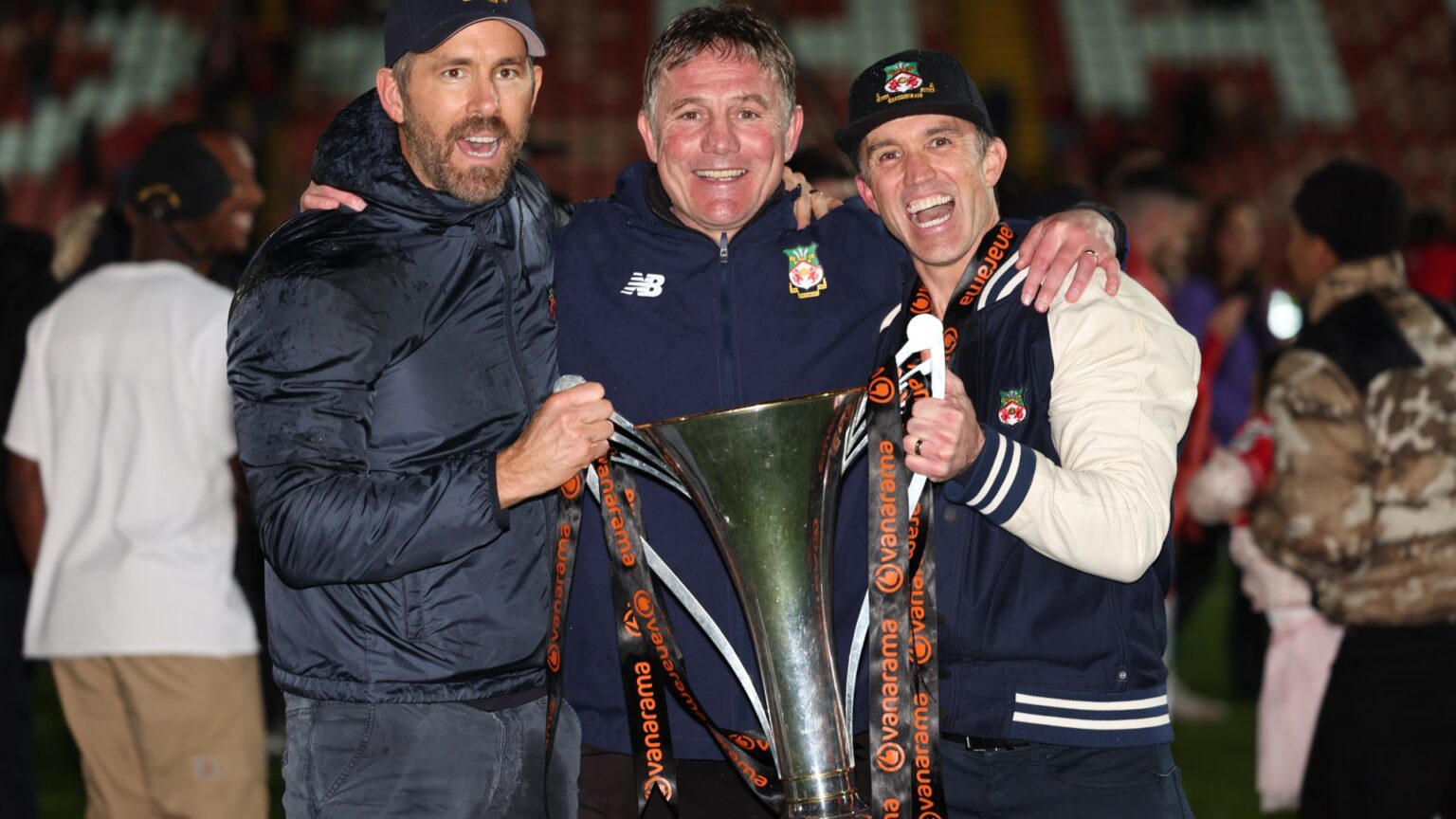 Ryan Reynolds and Rob McElhenney make crazy promise to Wrexham manager after three consecutive promotions