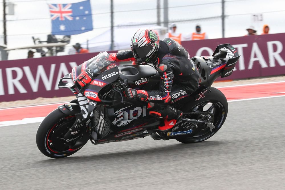 The rear wing on Marco Bezzecchi's Aprilia is nothing new