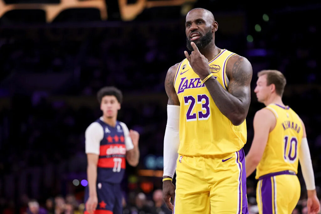 With Luka Doncic suspended, LeBron James’ triple-double powers Lakers to 120-101 win over Wizards With Luka Doncic suspended, LeBron James’ triple-double powers Lakers to 120-101 win over Wizards