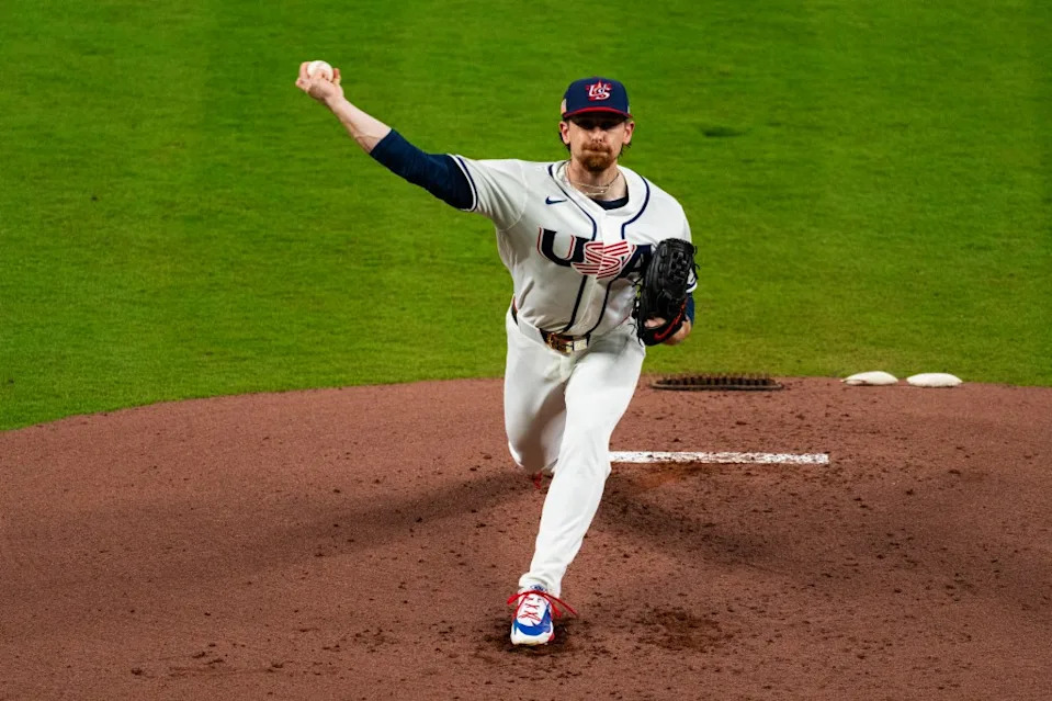 Nolan McLean #26 of Team United States pitches in the second inning against Team Italy during the 2026 World Baseball Classic – Pool B at Daikin Park on March 10, 2026. Getty Images