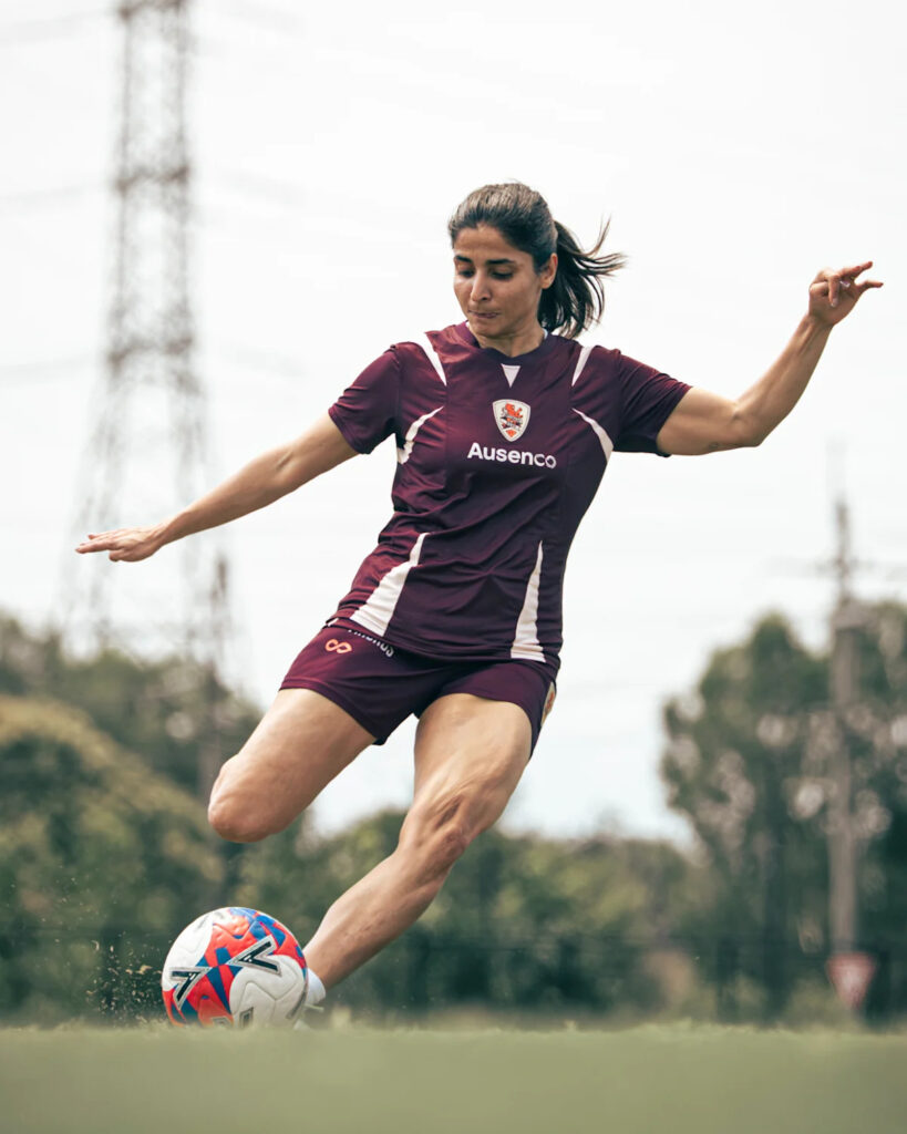Iranian women soccer players granted asylum in Australia are pictured training in Brisbane