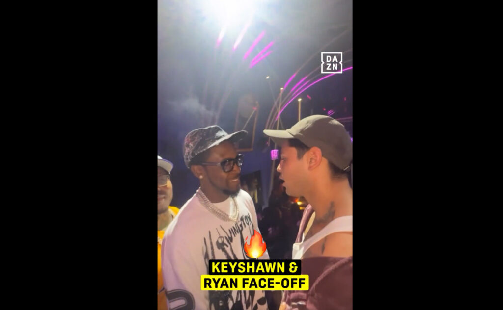 Ryan Garcia confronts Keyshawn Davis at Miami party, starts fight talk Ryan Garcia confronts Keyshawn Davis at Miami party, starts fight talk