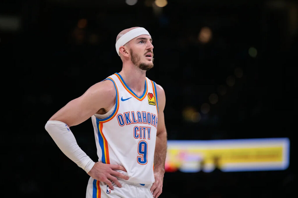 Thunder’s Alex Caruso receives technical foul for using shoe to block shot against Magic
