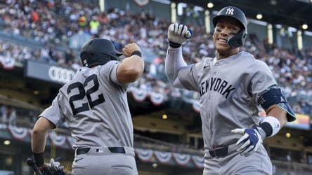 Aaron Judge homers again, Yankees pitching gets job done in 3-1 win over Giants Aaron Judge homers again, Yankees pitching gets job done in 3-1 win over Giants