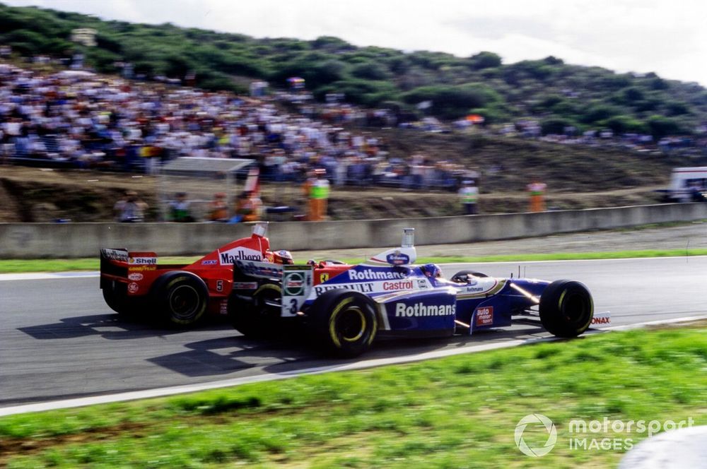 Williams had the dominant car in 1997, but Schumacher still took the title fight with Villeneuve down to the wire...only to be DSQd! 