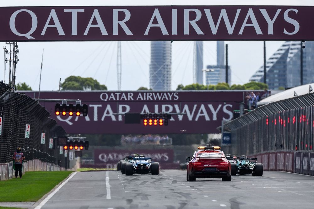The FIA Medical Car lines up on the grid