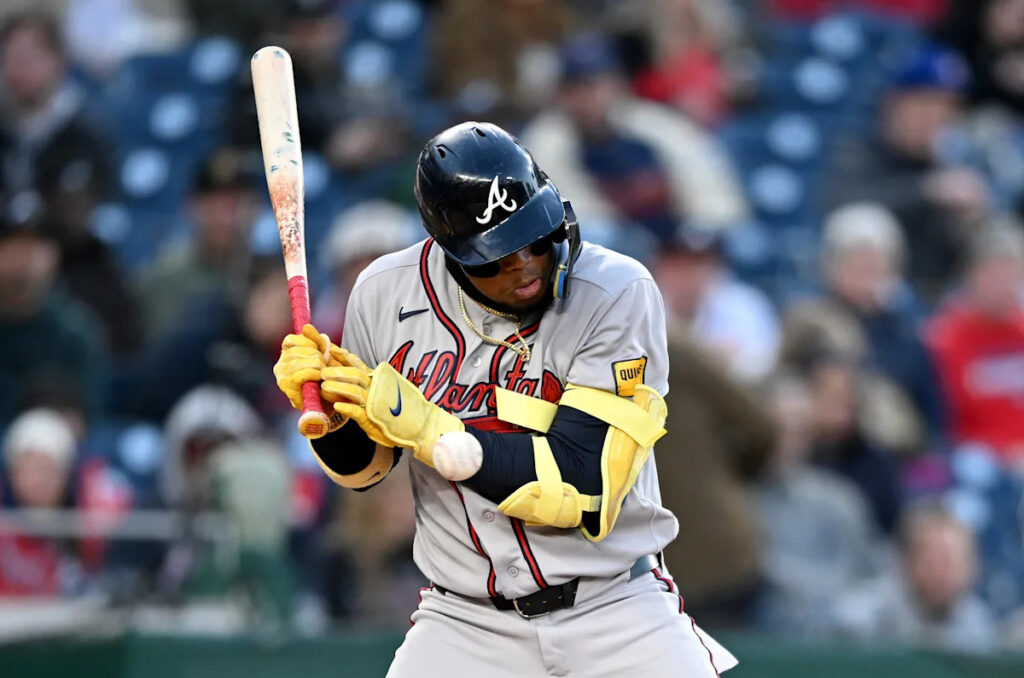 Braves All-Star Ronald Acuña Jr. leaves game vs. Nationals after hit-by-pitch on left hand