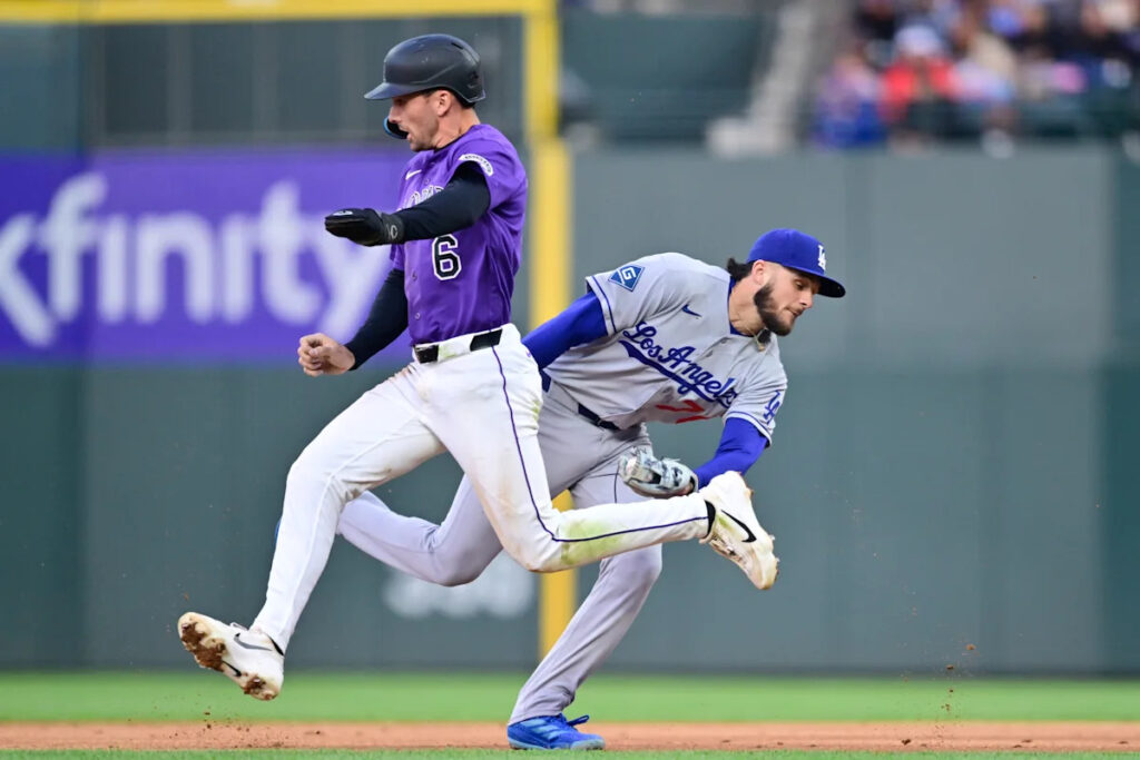 Dodgers win streak vanishes in thin air of Coors Field