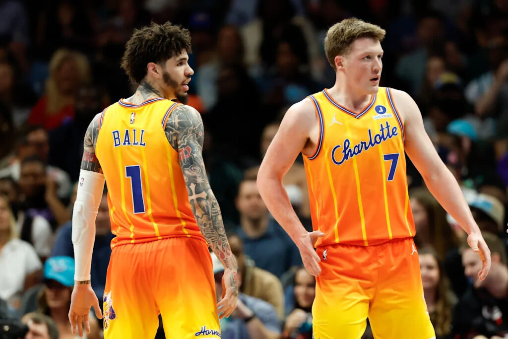 Knueppel and Ball finished 1-2 in the NBA in 3s. Now they hope to get Hornets to the playoffs