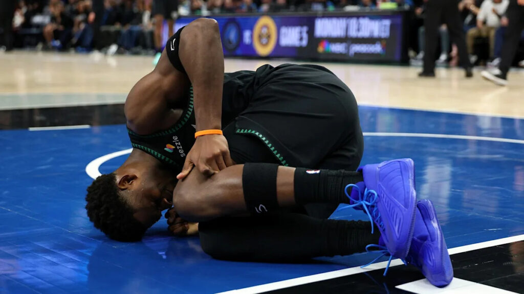 Minnesota’s Anthony Edwards, Donte DiVincenzo forced out of Game 4 with leg injuries