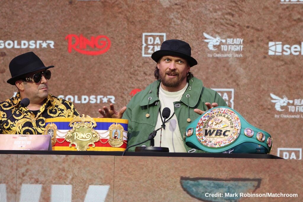 Oleksandr Usyk Brushes Off Backlash to Verhoeven Fight