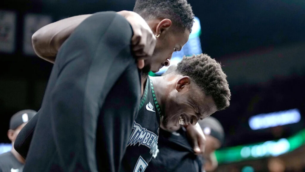 It’s official, MRI shows Anthony Edwards has bone bruise in left knee, listed as “week to week”