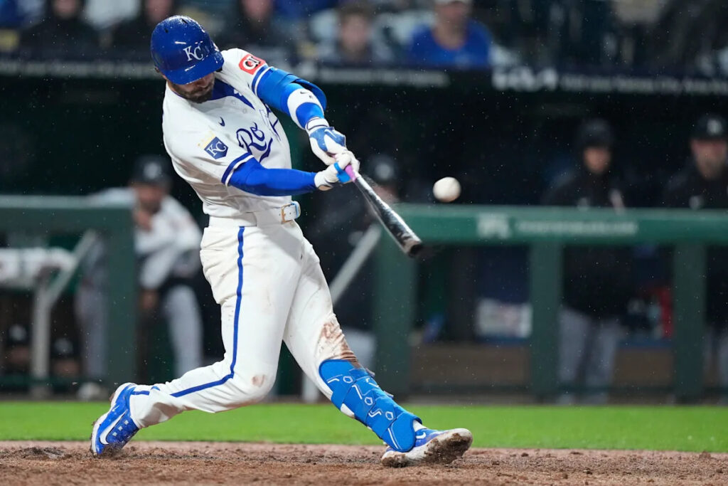 Jonathan India hits grand slam and Kyle Isbel goes 4 for 4 as Royals outslug Twins 13-9 in rain