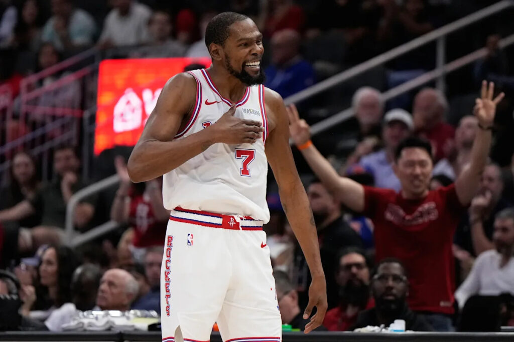 Kevin Durant returns to the playoffs, leading the Rockets into a 1st-round clash with the Lakers