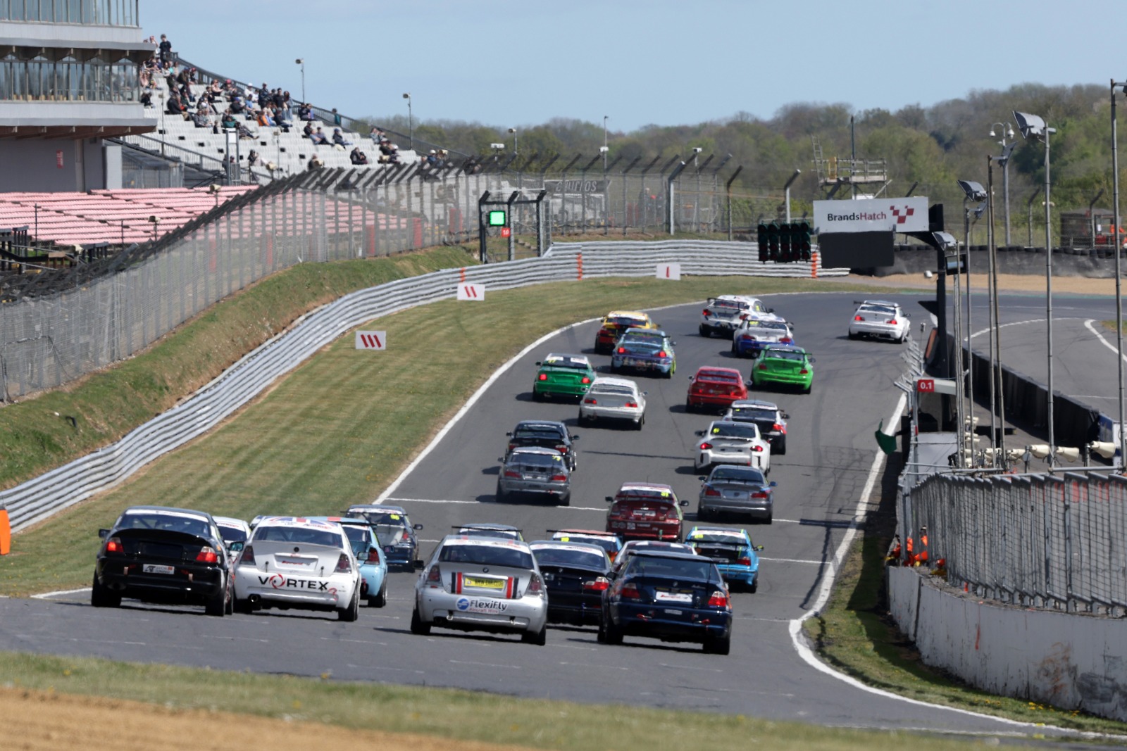 Eustace was at the head of the BMW Car Club Racing pack both times