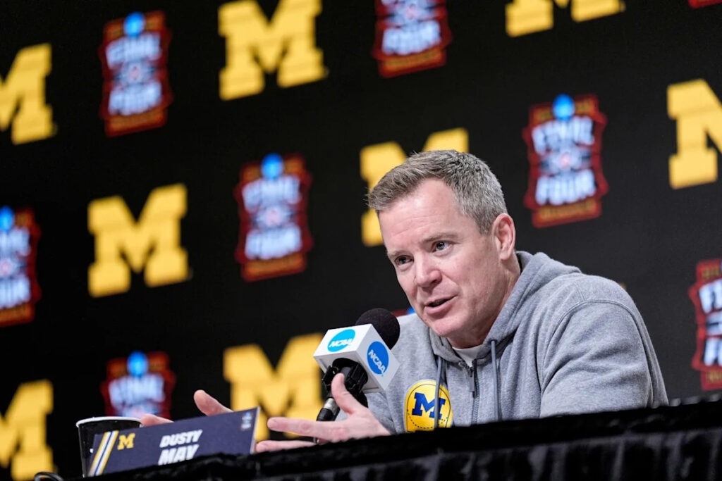 Why was Dusty May scouting UConn-Illinois ahead of Michigan Final Four game Why was Dusty May scouting UConn-Illinois ahead of Michigan Final Four game