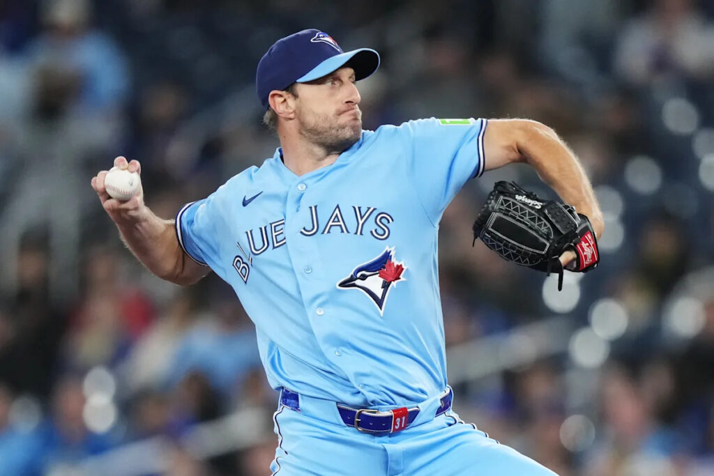 Max Scherzer pitches six innings to win first start of season as Blue Jays beat Rockies 5-1