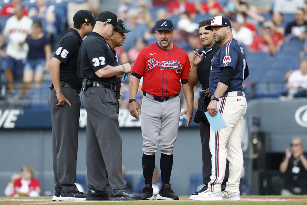 Braves stick with standard lineup against Soroka Braves stick with standard lineup against Soroka